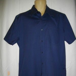 Navy Blue Club Monaco L Short Sleeve Mens Shirt